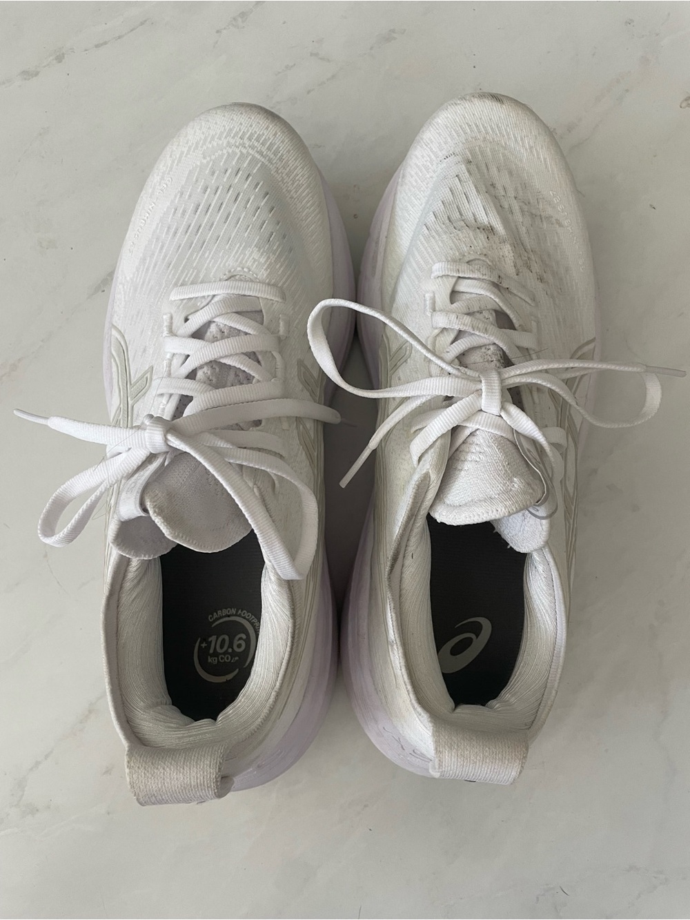 ASICS gel nimbus white worn once - bought the wrong size for me - Picture 5 of 6
